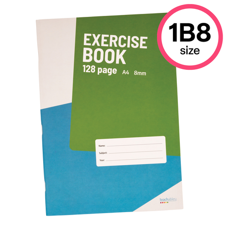Teachables Exercise Book A4 8mm Lined 128p - Modern Teaching Aids NZ