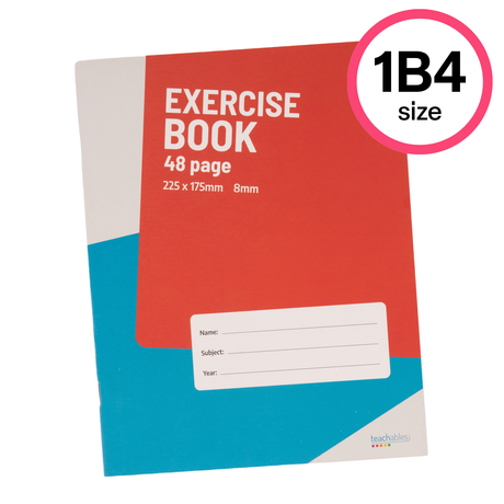 Teachables Exercise Book 225 × 175mm 8mm Lined 48p - Modern Teaching Aids NZ