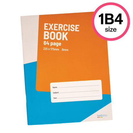 Teachables Exercise Book 225 × 175mm 8mm Lined 64p - Modern Teaching Aids NZ