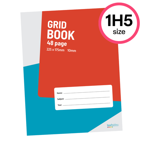 Teachables Exercise Book 225 × 175mm 10mm Grid 48p - Modern Teaching Aids NZ