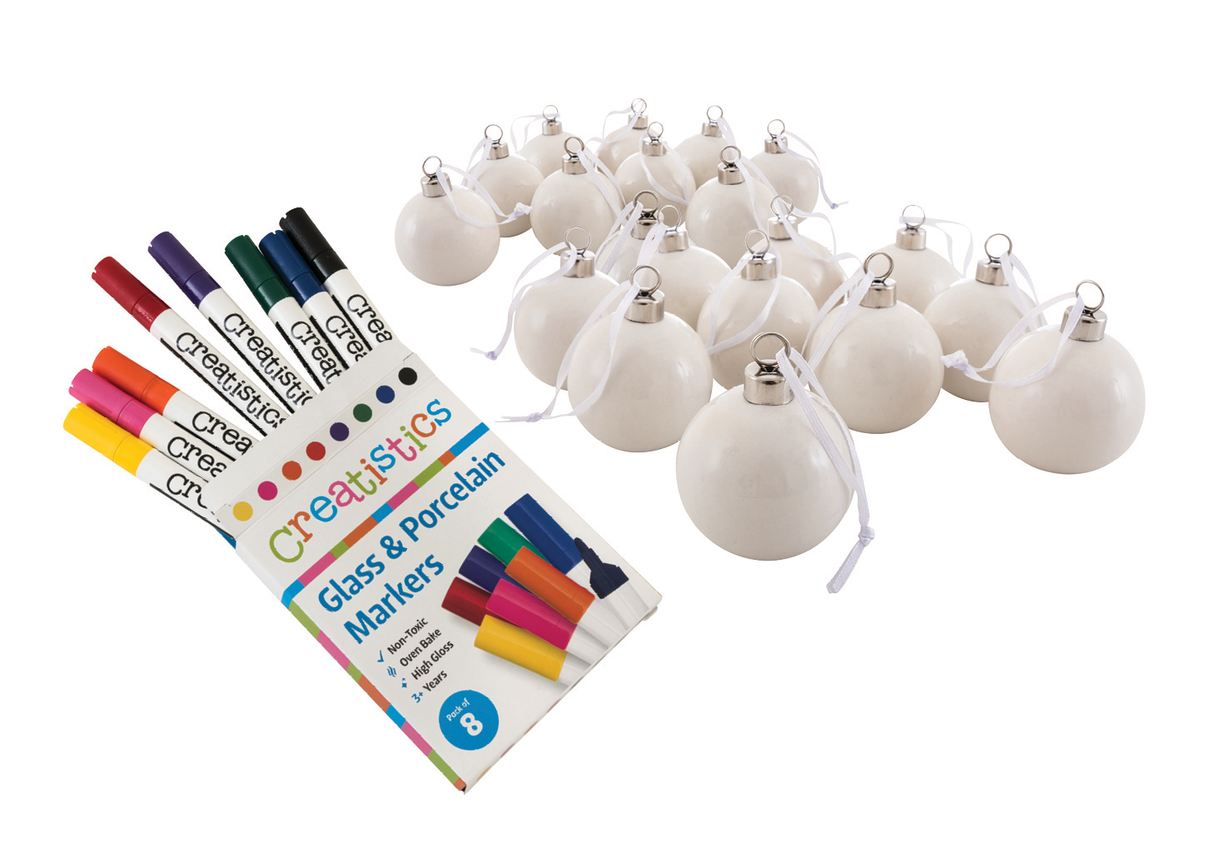 Ceramic Bauble & Marker Kit