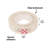 Marbig Clear Office Sticky Tape 12mm x 33m - Modern Teaching Aids NZ