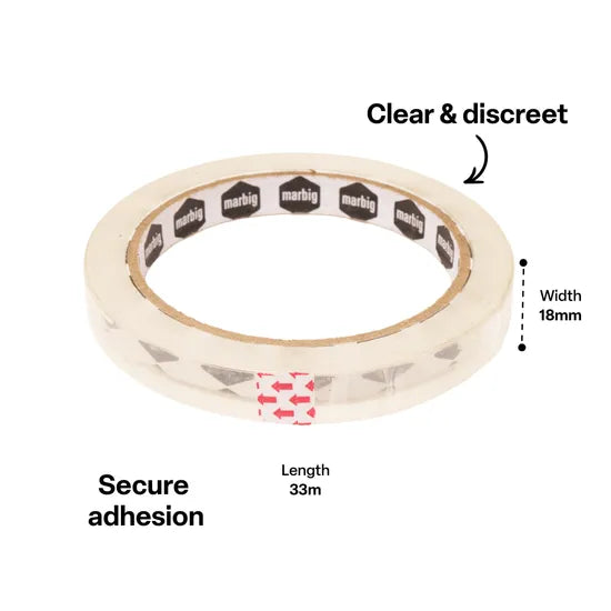 Marbig Clear Office Sticky Tape 18mm x 33m - Modern Teaching Aids NZ