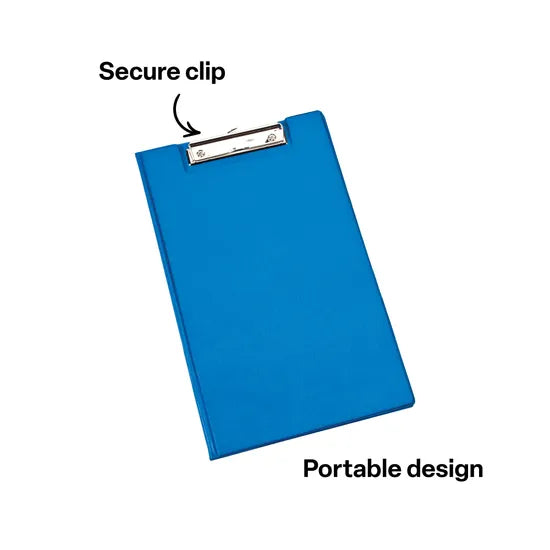 PVC Clipboard Folder Blue - Modern Teaching Aids NZ