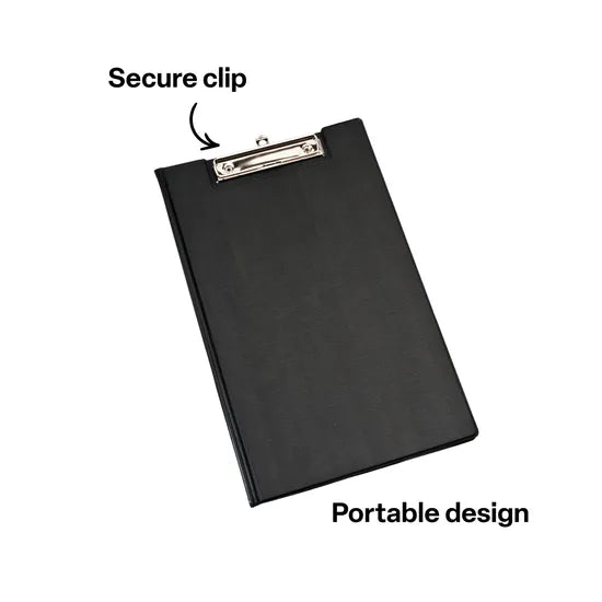 PVC Clipboard Folder Black - Modern Teaching Aids NZ