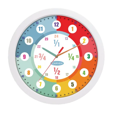 Education Wall Clock 24HR 303 X 303mm - Modern Teaching Aids NZ
