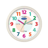 Educational Wall Clock With Time Phrases - 304 x 304 mm - Modern Teaching Aids NZ