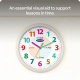 Educational Wall Clock With Time Phrases - 304 x 304 mm - Modern Teaching Aids NZ
