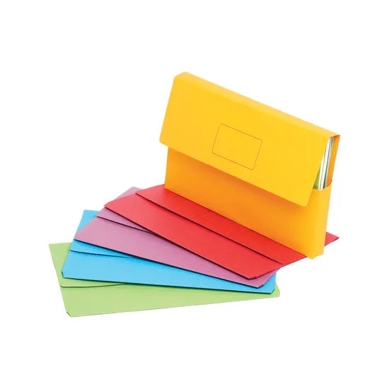 Foolscap Document Wallets Asst - Pack of 10 - Modern Teaching Aids NZ