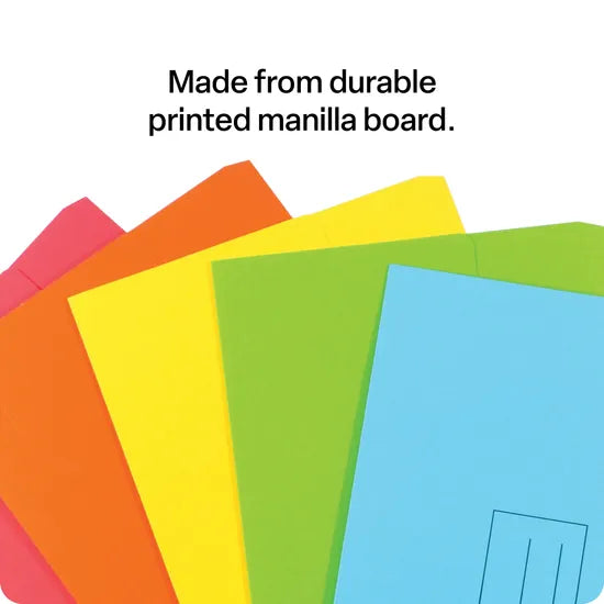 Foolscap Document Wallets Asst - Pack of 10 - Modern Teaching Aids NZ