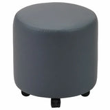Ergerite Round Table with Grey Round Ottomans - Modern Teaching Aids NZ