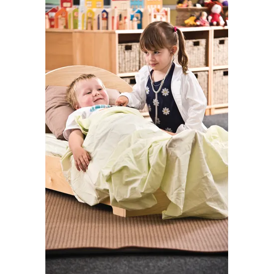 Wooden Play Bed with Mattress & Sheet Set - Modern Teaching Aids NZ