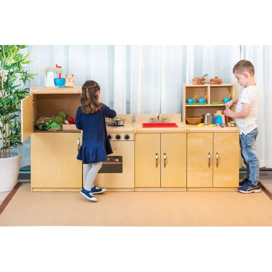 Natural Spaces Kitchen Set of 4 Wooden Pieces - Modern Teaching Aids NZ