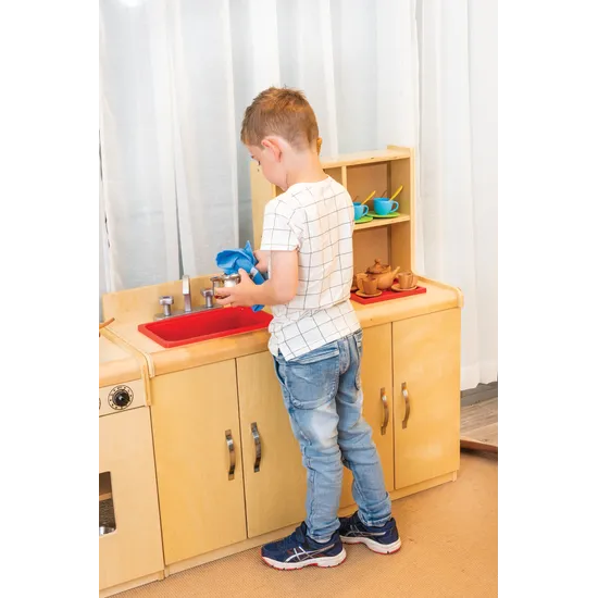 Natural Spaces Kitchen Set of 4 Wooden Pieces - Modern Teaching Aids NZ