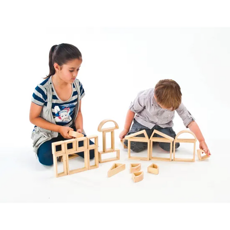 Natural Spaces - Wooden Hollow Blocks - 24 pieces - Modern Teaching Aids NZ