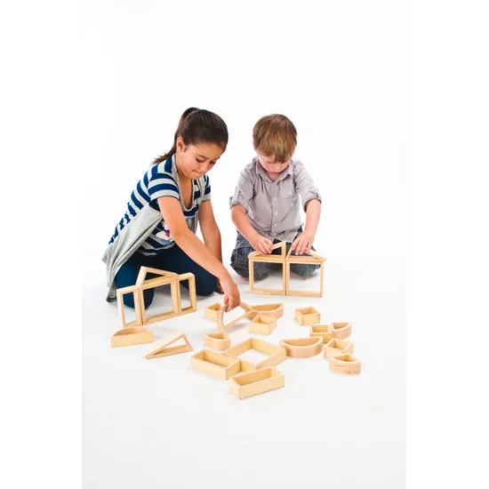Natural Spaces - Wooden Hollow Blocks - 24 pieces - Modern Teaching Aids NZ