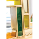 Mirror & See Through Coloured Large Blocks - 18pc - Modern Teaching Aids NZ