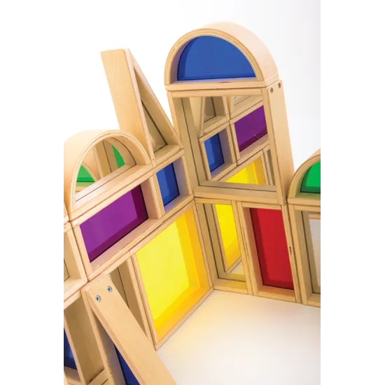 Natural Spaces - See Through Coloured Blocks -24pc - Modern Teaching Aids NZ