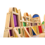 Natural Spaces - Colourful & Mirror Wooden Blocks - 48  Pieces - Modern Teaching Aids NZ