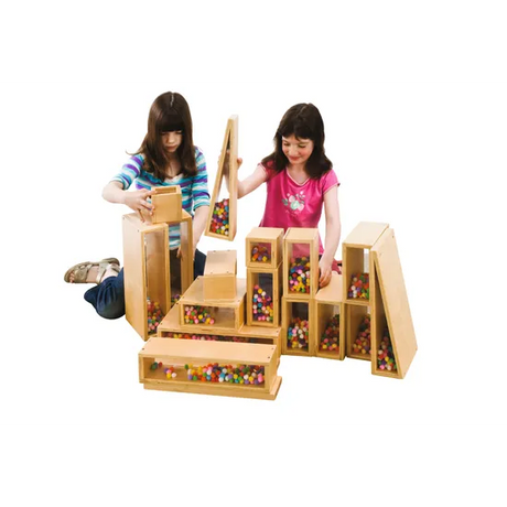 Natural Spaces Blocks with Colours 18 Pieces - Modern Teaching Aids NZ