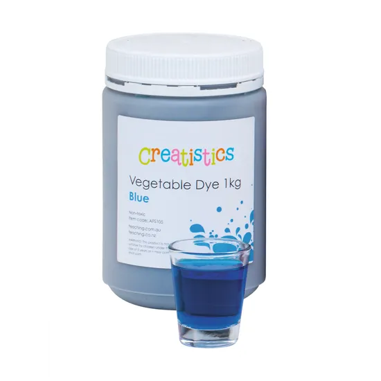 Creatistics Vegetable Dye - Blue 1kg Jar - Modern Teaching Aids NZ