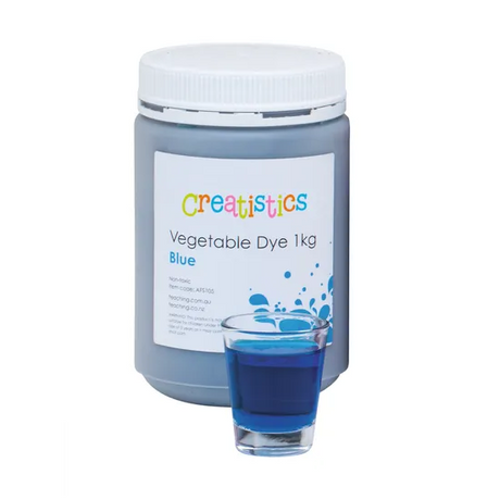 Creatistics Vegetable Dye - Blue 1kg Jar - Modern Teaching Aids NZ