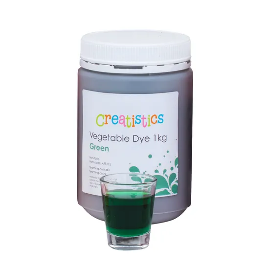 Creatistics Vegetable Dye - Green 1kg Jar - Modern Teaching Aids NZ