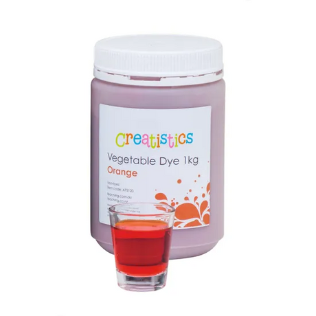 Creatistics Vegetable Dye - Orange 1kg Jar - Modern Teaching Aids NZ