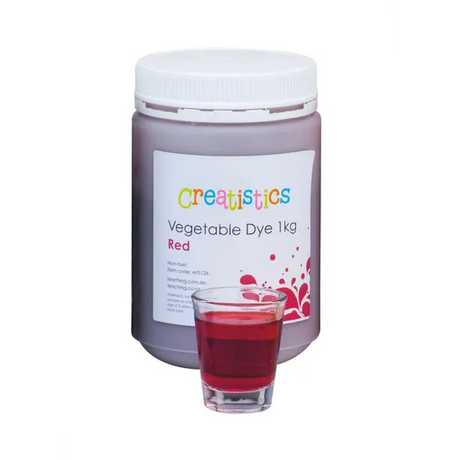 Creatistics Vegetable Dye - Red 1kg Jar - Modern Teaching Aids NZ