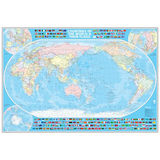 World Map Australia Centred 1.38m x 1.0m - Modern Teaching Aids NZ