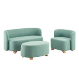 Aalto Curved Green Sofa Set