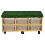 Aalto Storage Ottoman and Tote Trays - Grass - Modern Teaching Aids NZ