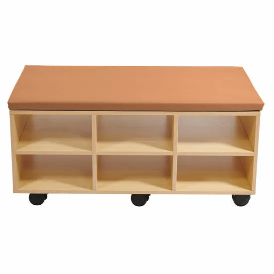 AaltoStorage Ottoman - Orange Vinyl
