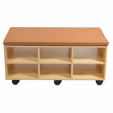 AaltoStorage Ottoman - Orange Vinyl
