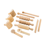 Wooden Dough Tools - Set of 12 - Modern Teaching Aids NZ
