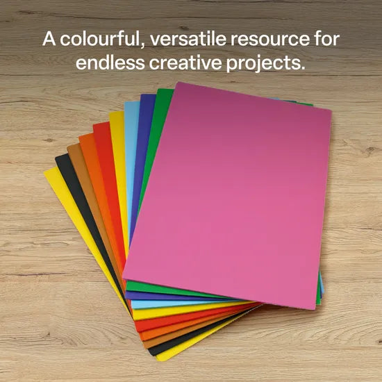 Foam A4 Sheets - 10 Assorted Colours - Pack of 20 - Modern Teaching Aids NZ