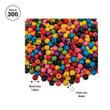 Creatistics Wooden Coloured Beads 1.2 cm- Pack of 300 - Modern Teaching Aids NZ
