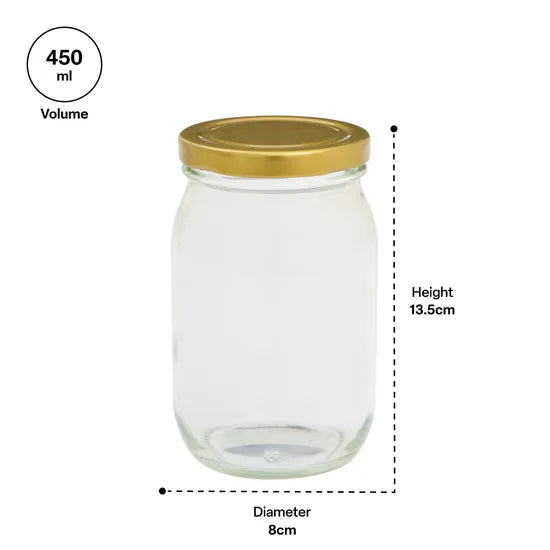 Glass Jars 450ml - Modern Teaching Aids NZ