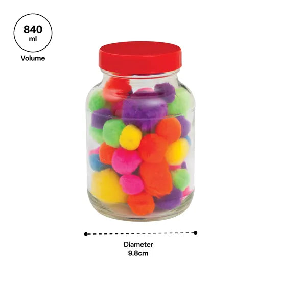 Glass Jars 840ml - Modern Teaching Aids NZ
