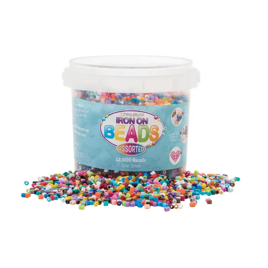 Creatistics Assorted Iron On Beads 5 mm- Pack of 12000 - Modern Teaching Aids NZ