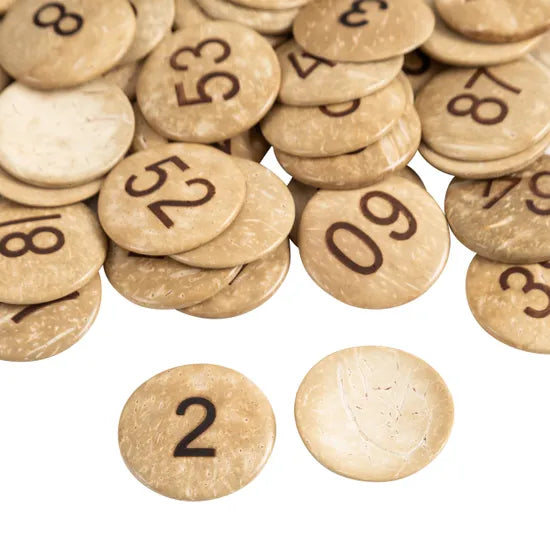 Coconut Shells Circles 100 pc 4cm - Modern Teaching Aids NZ