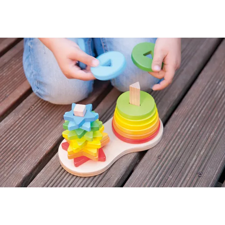 Wooden Rainbow Stacking Kit