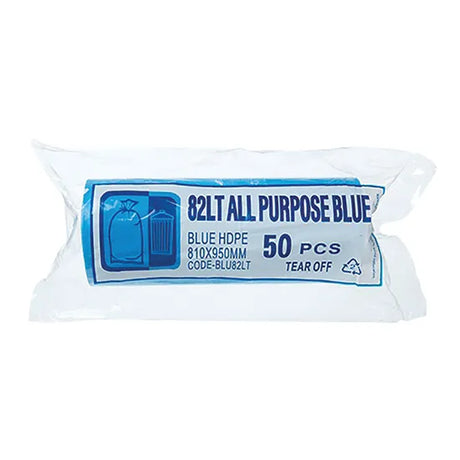 All Purpose Blue Bin Liner 82L - Roll of 50 - Modern Teaching Aids NZ