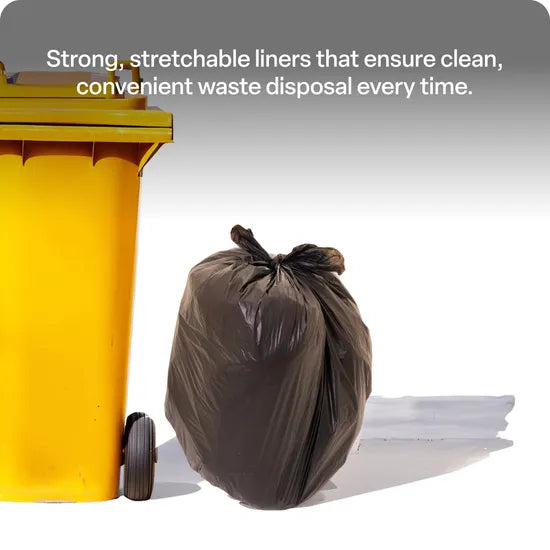 Contractor Black HD Bin Liner 55L-Pack of 50 - Modern Teaching Aids NZ