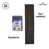 Contractor Black HD Bin Liner 55L-Pack of 50 - Modern Teaching Aids NZ
