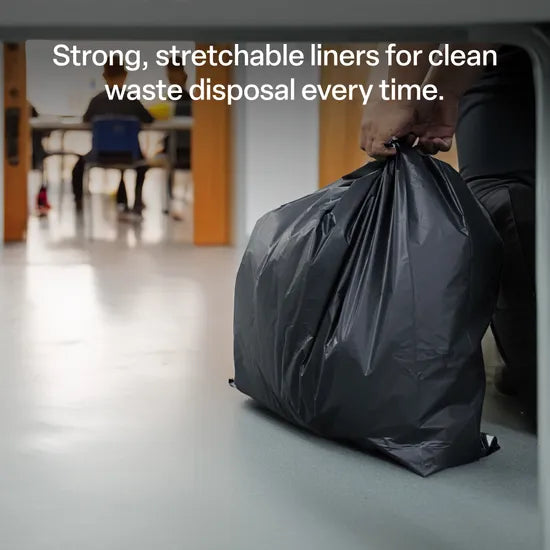 Premium Bin Liners HD Black - 82 L, Pack of 50 - Modern Teaching Aids NZ