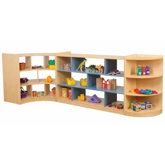 Aurum Open Back Triple Shelf Kit - Blue - Modern Teaching Aids NZ