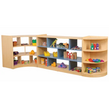 Aurum Open Back Triple Shelf Kit - Blue - Modern Teaching Aids NZ