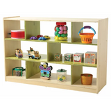 Aurum Spaces - Green Open Back 8 Compartment Shelf - Modern Teaching Aids NZ