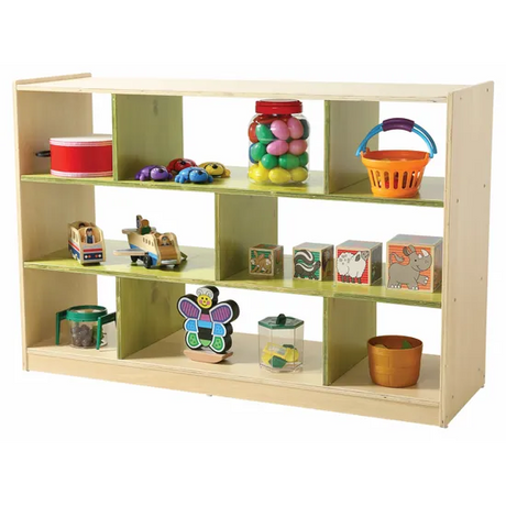 Aurum Spaces - Green Open Back 8 Compartment Shelf - Modern Teaching Aids NZ